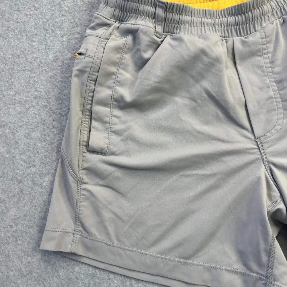 Bird Dogs Shorts Mens Small Gray Yellow Lined Boom for your Boomstick Athletic